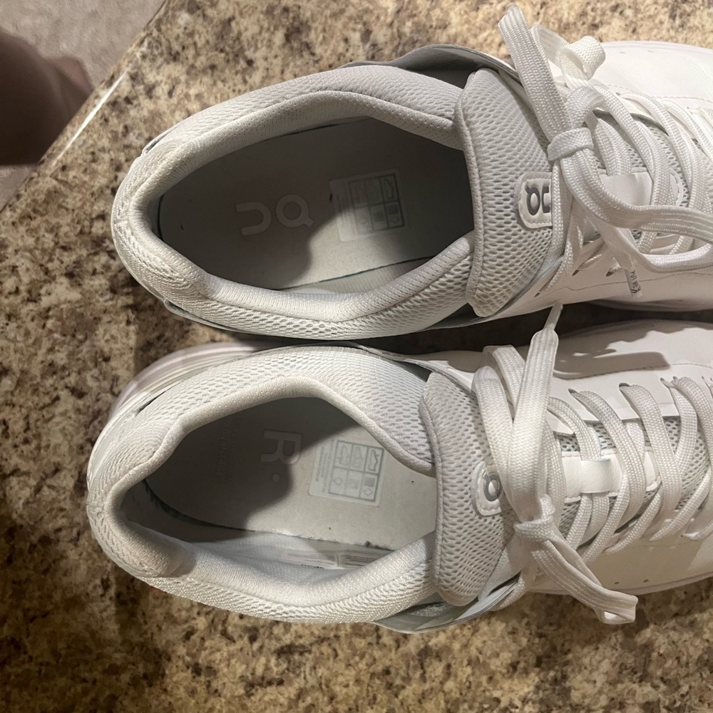 On Roger white sneakers size 12